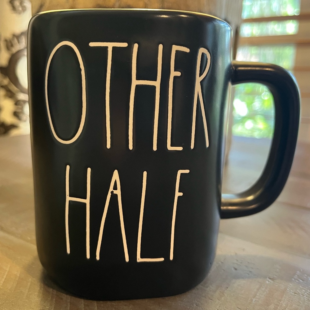 Rae Dunn ‘OTHER HALF’ Black Mug